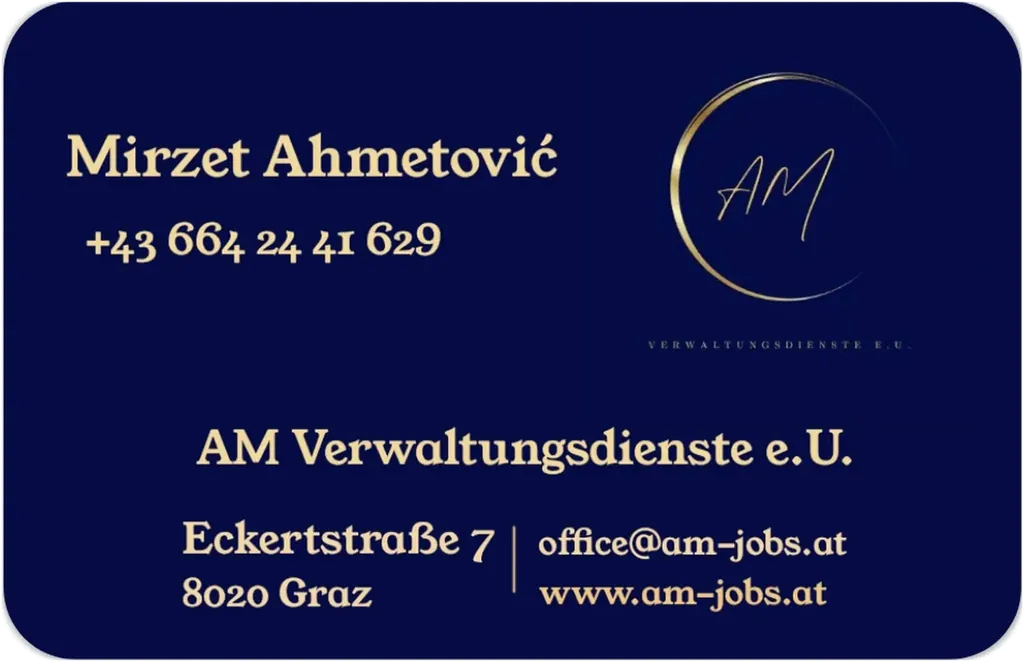 Vizit karta AM Verwaltungsdienste e.U.